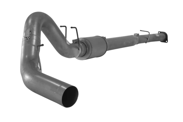 DIESELR Downpipe Back Exhaust - Single (2008-2010 Ford 6.4L F250/F350 Powerstroke) Exhaust DIESELR Tuning 4" With Muffler 