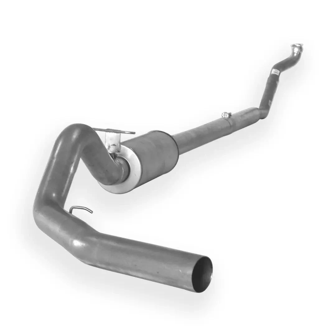 Dieselr Aluminized 4" Turbo Back Exhaust Single | Ford 7.3L F250/F350 Powerstroke (1994-1997.5) Aluminized Exhaust Dieselr Parts 4-inch with Muffler 