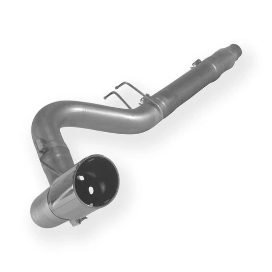 Dieselr Aluminized Downpipe back Exhaust Single | Ford 6.4L F250/F350 Powerstroke 2008-2010 Aluminized Race Pipe Dieselr Parts 4-inch DPF Back Exhaust