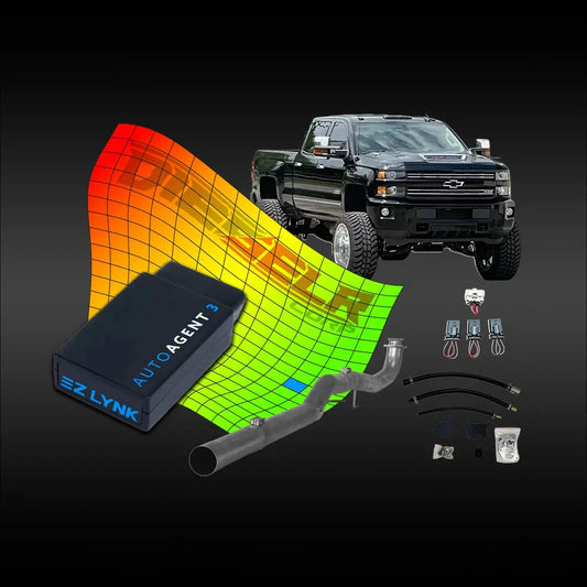 DIESELR GM Duramax L5P All In One Kit (2017-2023) w/ EZ Lynk All In One Kit (Basic) DIESELR Corp 2017-2019 Single Tune File (4-Week Support) Cat & DPF Straight - Race Pipe (Stainless Steel)