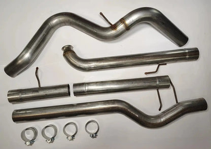 DIESELR Downpipe Back Exhaust - Single (2001-2007 GM 2500/3500 6.6L Duramax LB7/LLY/LBZ) Exhaust DIESELR Tuning 4" No Muffler 