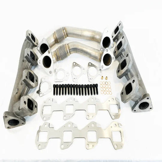 DIESELR Exhaust Manifold Kit w/ Up-Pipes (2001-2016 Duramax 6.6L LB7/LLY/LBZ/LMM/LML) Up-pipes DIESELR Tuning 