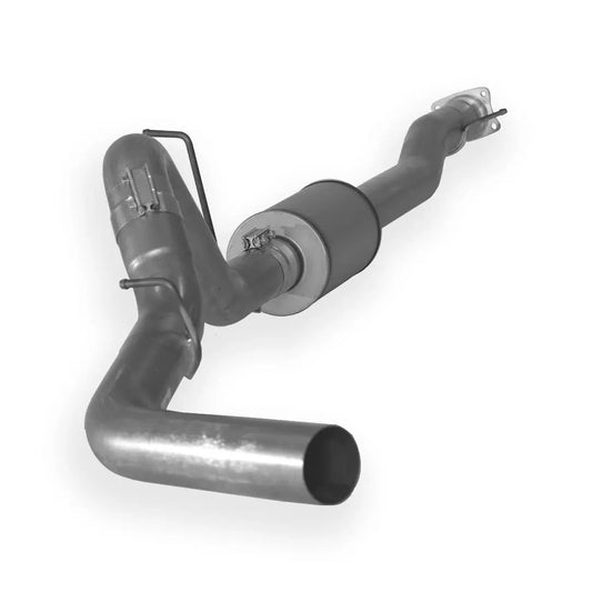 Dieselr Aluminized 4" Cat Back Exhaust Single | GM 2500/3500 6.6L DURAMAX LML 2011-2015 Aluminized Race Pipe Dieselr Parts 4-inch with Muffler