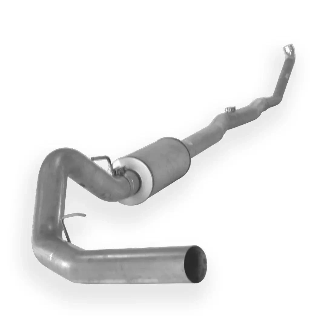 Dieselr Aluminized 4" Turbo Back Exhaust Single | GM Detroit 6.5L Diesel 1994-2000 Aluminized Race Pipe Dieselr Parts 4-inch Exhaust with Muffler 