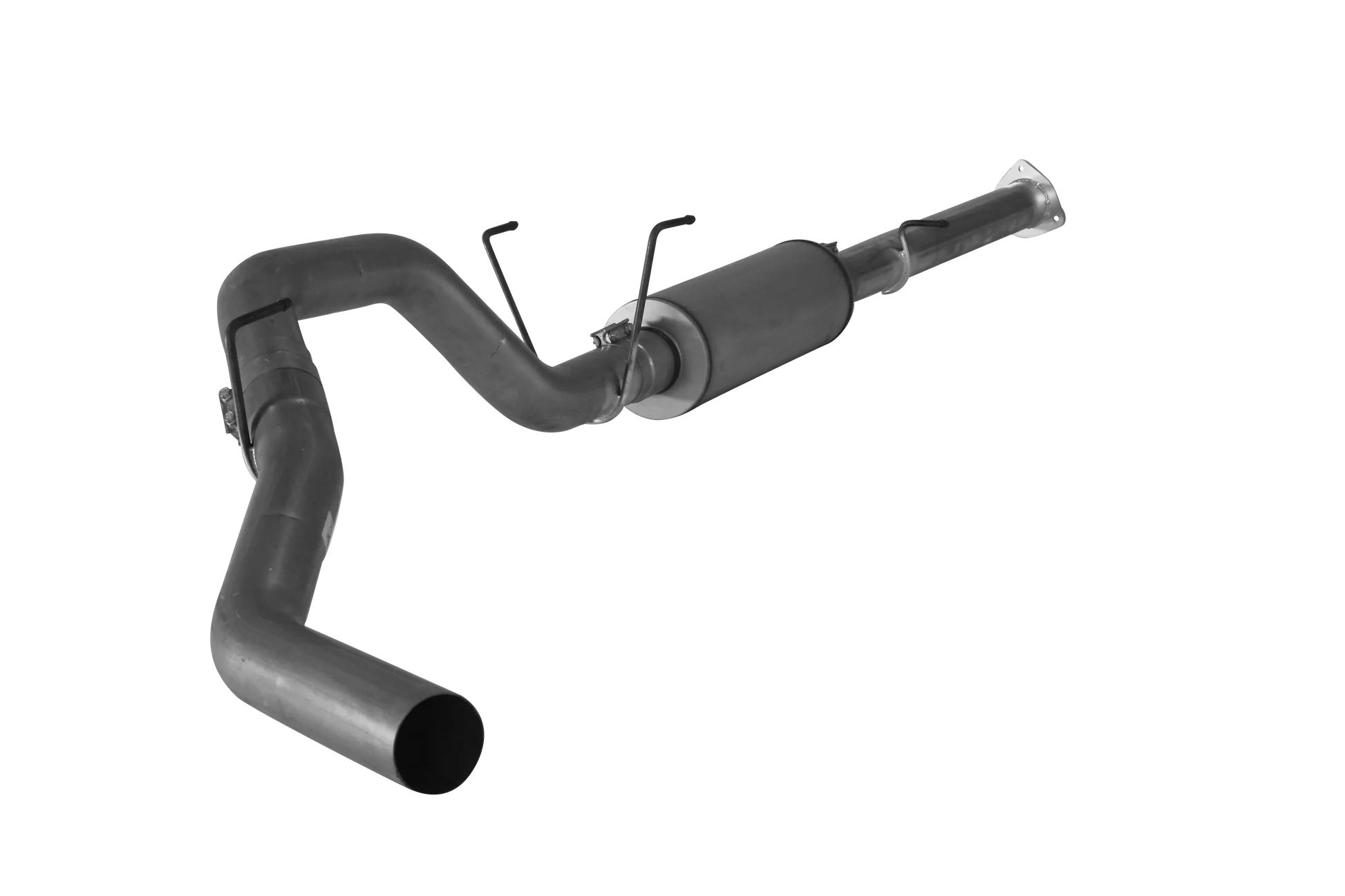 Downpipe Back Exhaust - Single (2013-2018 Dodge 2500/3500 6.7L Cummins) Exhaust DIESELR Tuning 4" With Muffler 