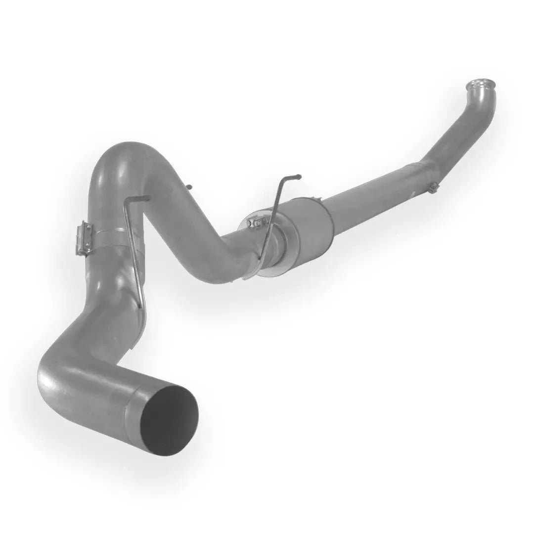 Dieselr Aluminized Turbo Back Exhaust Single | Dodge 2500/3500 5.9L Cummins 2004.5-2007 Aluminized Cat Back Exhaust Dieselr Parts 4-inch Exhaust with Muffler 