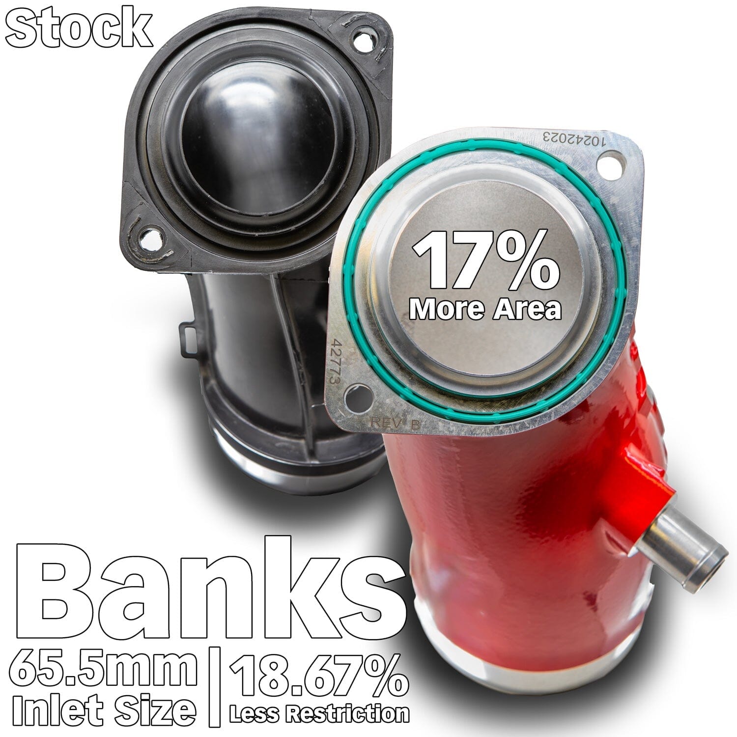 Banks Monster-Ram® Turbo Inlet Elbow with Anti-Surge - GM Duramax 6.6L L5P (2017-2026) Turbo Inlet Elbow Banks Power 