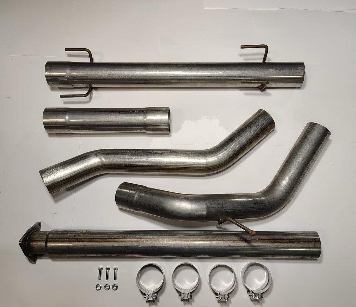 DIESELR Downpipe Back Exhaust - Single (2016-2019 Nissan Titan Cummins 5.0L) Exhaust DIESELR Tuning 4" No Muffler 