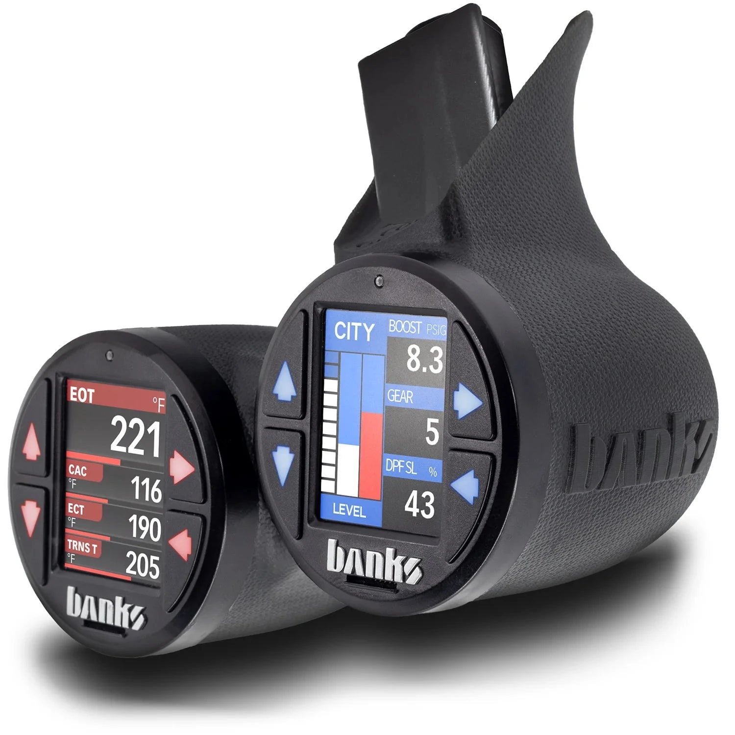 Banks iDash Stealth Pod Mounts 6.7L Ford Powerstroke Super Duty (2023-2026) and 3.0L F-150 (2021-2025) Grab Pillar iDash Gauge Mount Banks Power 