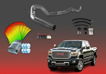 DIESELR GM Duramax L5P All In One Kit (2017-2023) w/ MPVi3 All In One Kit (Basic) DIESELR Corp 2017-2019 Shift-on-the-Fly (SOTF) 4-Inch Downpipe Back