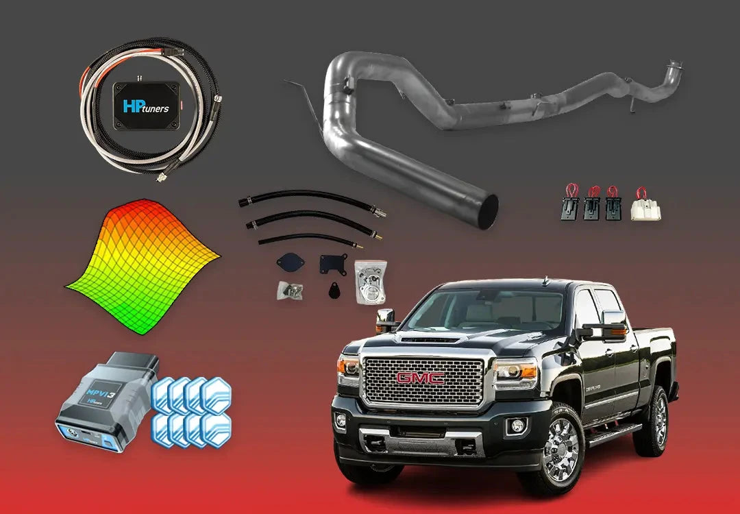 DIESELR GM Duramax L5P All In One Kit (2017-2023) All In One Kit (Basic) DIESELR Corp. 2017-2019 Single Tune 4-Inch Downpipe Back