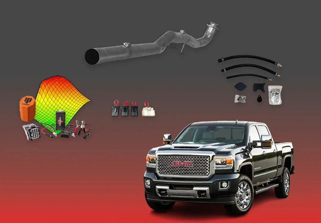 DIESELR GM Duramax L5P All In One Kit (2017-2023) w/ Commander All In One Kit (Basic) DIESELR Corp 2017-2019 Single Tune Cat & DPF Straight - Race Pipe