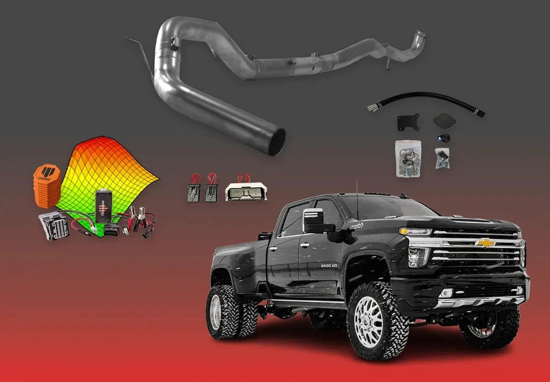 DIESELR GM Duramax L5P All In One Kit (2017-2023) w/ Commander All In One Kit (Basic) DIESELR Corp 2020-2023 Single Tune 5-Inch Downpipe Back