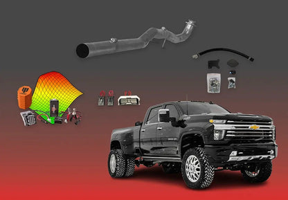 DIESELR GM Duramax L5P All In One Kit (2017-2023) w/ Commander All In One Kit (Basic) DIESELR Corp 2020-2023 Single Tune Cat & DPF Straight - Race Pipe