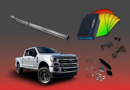 DIESELR 6.7L Ford Powerstroke All-In-One Kit w/ EZ Lynk (2020-2022) All In One Kit (Basic) DIESELR Corp Cat & Dpf Straight - Race Pipe Lifetime Support Pack 