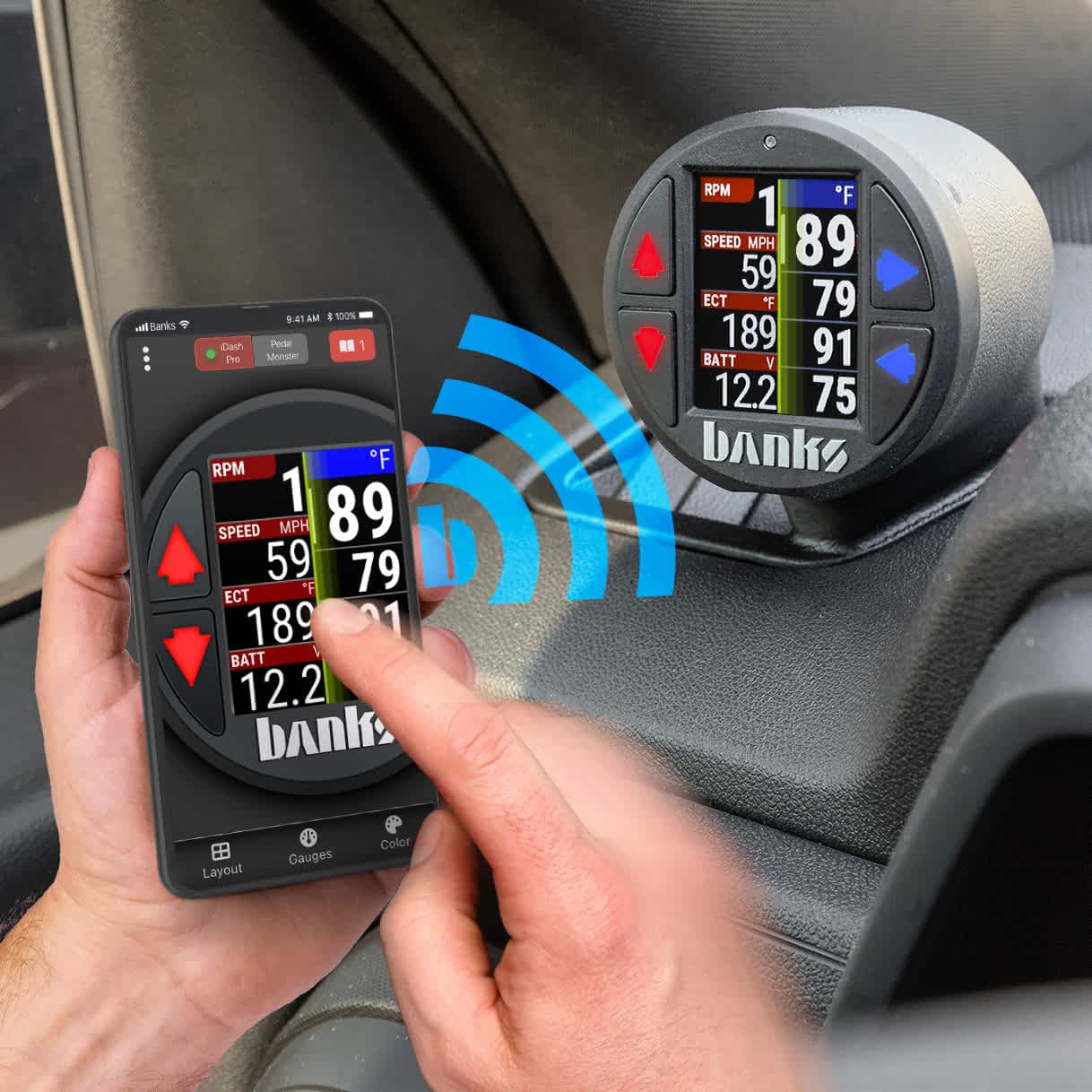 Banks iDash Pro® - OBD Digital Gauge (Universal) iDash Gauge Banks Power 