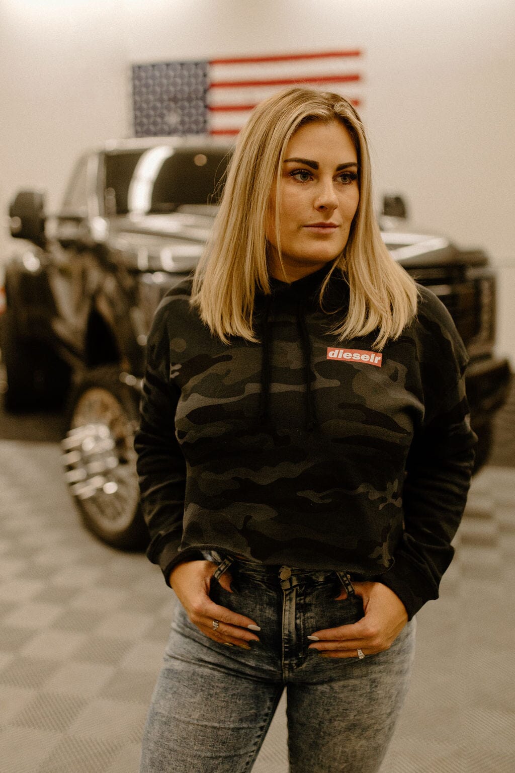 Dieselr Camo Crop Hoodie Apparel DSLR 