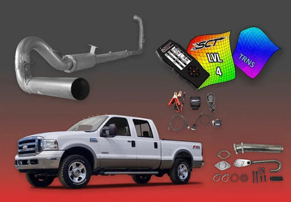DIESELR Ford 6.0L Powerstroke All-In-One-Kit (2003–2007) All In One Kit (Basic) DIESELR Corp Level 4 (with trans tune) 5-inch Turbo Back Exhaust (Stainless Steel) 