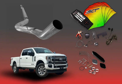DIESELR 6.7L Ford Powerstroke All-In-One Kit w/ SCT X4 (2020–2021) All In One Kit (Basic) DIESELR Corp 5-inch Downpipe Back SOTF 