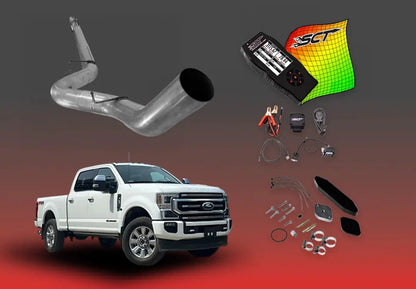 DIESELR 6.7L Ford Powerstroke All-In-One Kit w/ SCT X4 (2020–2021) All In One Kit (Basic) DIESELR Corp 5-inch Downpipe Back Single 