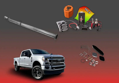 DIESELR 6.7L Ford Powerstroke All-In-One Kit w/ Commander (2020–2021) All In One Kit (Basic) DIESELR Corp Cat & Dpf Straight - Race Pipe Level 3 
