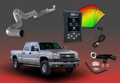 DIESELR 6.6L GM Duramax LLY All In One Kit (2004.5-2005) All In One Kit (Basic) DIESELR Corp. Shift-on-the-Fly (SOTF) 4-inch Downpipe Back 