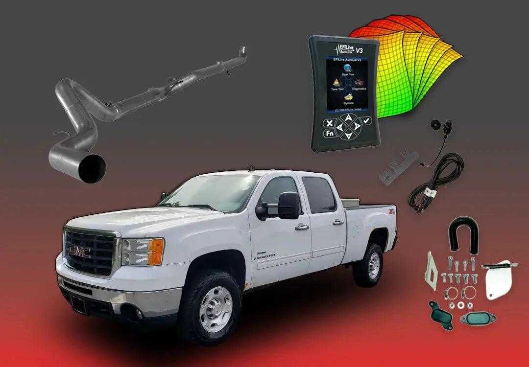 DIESELR GM Duramax LMM All In One Kit (2007.5-2010) All In One Kit (Basic) DIESELR Corp. SOTF - Shift-on-the-Fly (Pickup Only) 4-Inch Downpipe Back 