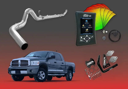 DIESELR 6.7L RAM Cummins All-In-One Kit (2007.5–2009) All In One Kit (Basic) DIESELR Corp Shift-on-the-Fly (SOTF) 4-inch Turbo Back (Stainless Steel) Dieselr Signature EGR Upgrade Kit