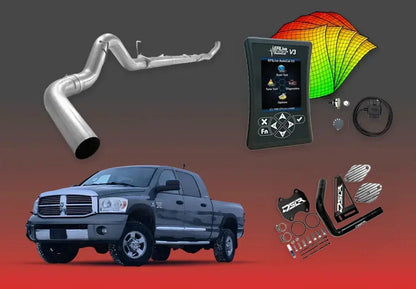 DIESELR 6.7L RAM Cummins All-In-One Kit (2007.5–2009) All In One Kit (Basic) DIESELR Corp Shift-on-the-Fly (SOTF) 5-inch Turbo Back (Stainless Steel) Dieselr Signature EGR Upgrade Kit