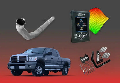 DIESELR 6.7L RAM Cummins All-In-One Kit (2007.5–2009) All In One Kit (Basic) DIESELR Corp Single Tune Cat & DPF Race Pipe (Stainless Steel) Dieselr Signature EGR Upgrade Kit