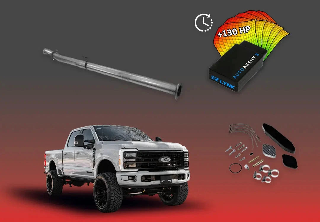 DIESELR 6.7L Ford Powerstroke W/ EZ Lynk All In One Kit (2023–2025) All In One Kit (Basic) DIESELR Corp 4 Week Support Pack Cat & Dpf Straight - Race Pipe 