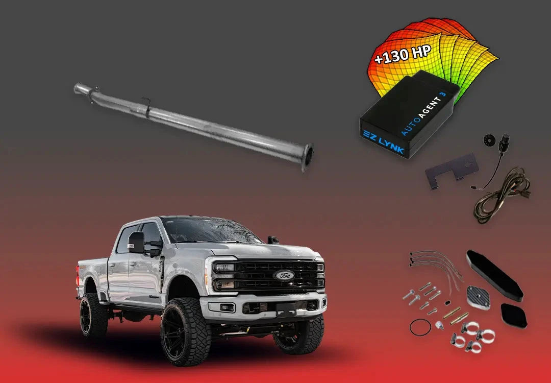 DIESELR 6.7L Ford Powerstroke W/ EZ Lynk All In One Kit (2023–2025) All In One Kit (Basic) DIESELR Corp Lifetime Support Pack Cat & Dpf Straight - Race Pipe 