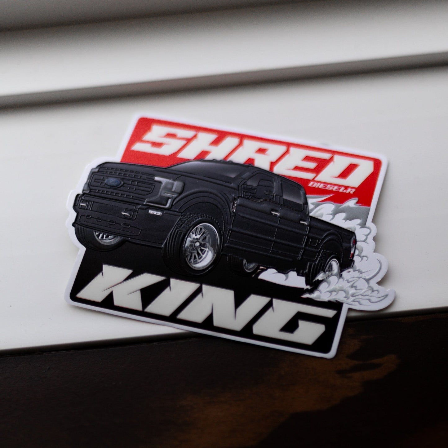 Dieselr Shred King Embossed Sticker Accessories DSLR 