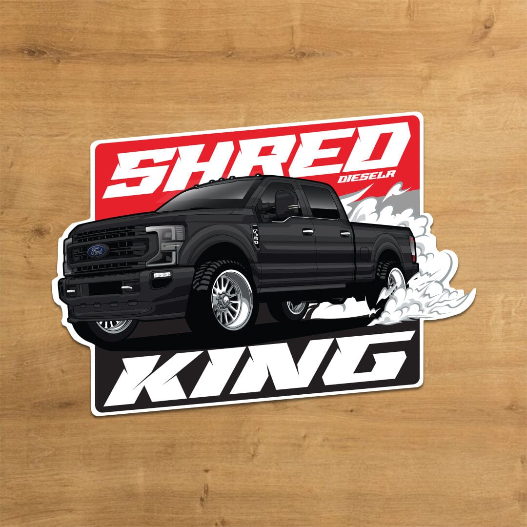 Dieselr Shred King Embossed Sticker Accessories DSLR 