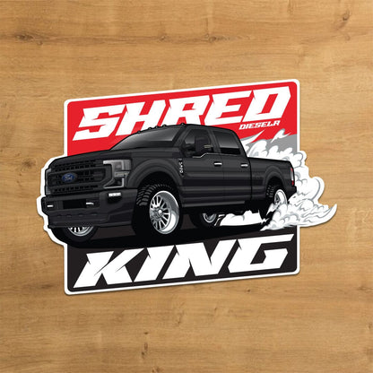 Dieselr Shred King Embossed Sticker Accessories DSLR 
