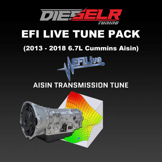 DIESELR EFI Live Transmission Tune File (2013-2018 Cummins 6.7L *AISIN ONLY*) Transmission Tune File DIESELR Tuning 