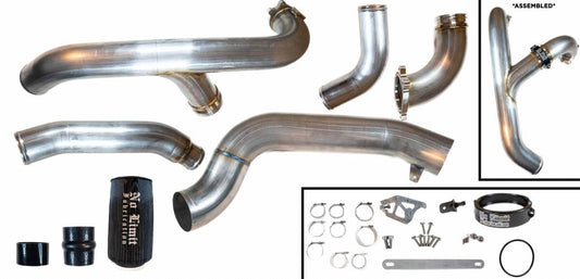 No Limit Fabrication Stainless Intercooler Piping Kit - Ford Powerstroke 6.7L (2011-2014) Engine Intake Manifold No Limit Fabrication Stock Turbo (Dual Inlet) Raw 