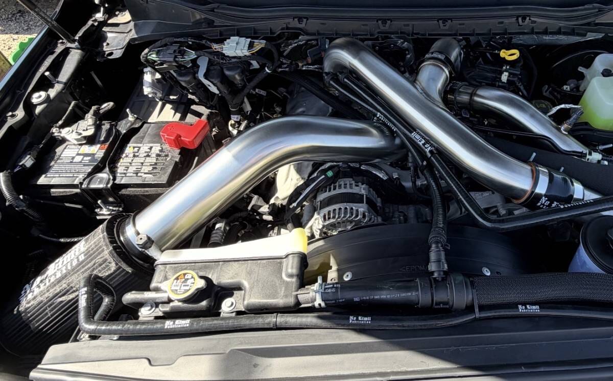 No Limit Fabrication Stainless Intercooler Piping Kit - Ford Powerstroke 6.7L (2015-2016) Engine Intake Manifold No Limit Fabrication Polished 