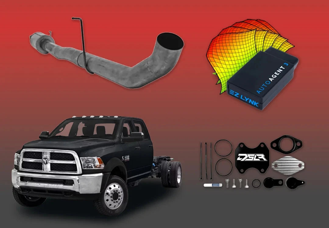 DIESELR 6.7L RAM Cummins All-In-One Kit (2013–2018) - Cab&Chassis All In One Kit (Basic) DIESELR Corp Full Support Pack (Unlimited Lifetime Support Package) Dieselr Signature EGR Kit Dieselr 4-inch Aluminized DPF Race Pipe with Muffler(Cab & Chassis)