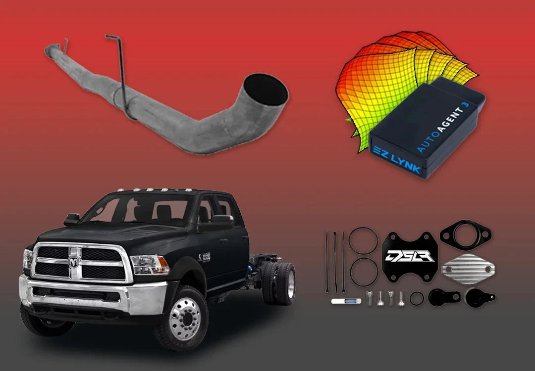 DIESELR 6.7L RAM Cummins All-In-One Kit (2013–2018) - Cab&Chassis All In One Kit (Basic) DIESELR Corp Full Support Pack (Unlimited Lifetime Support Package) Dieselr Signature EGR Kit Dieselr 4-inch Aluminized DPF Race Pipe without Muffler(Cab & Chassis)