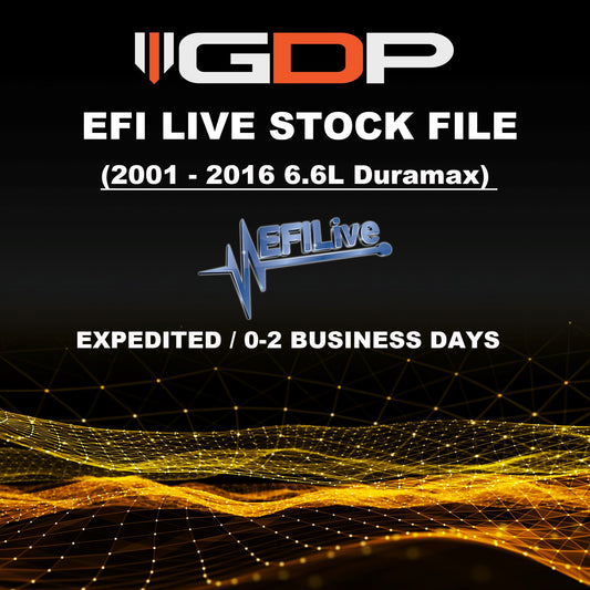 EFI Live Stock File - Expedited / 0-2 Business Days (2001-2016 6.6L Duramax) GDP Tune Files GDP 