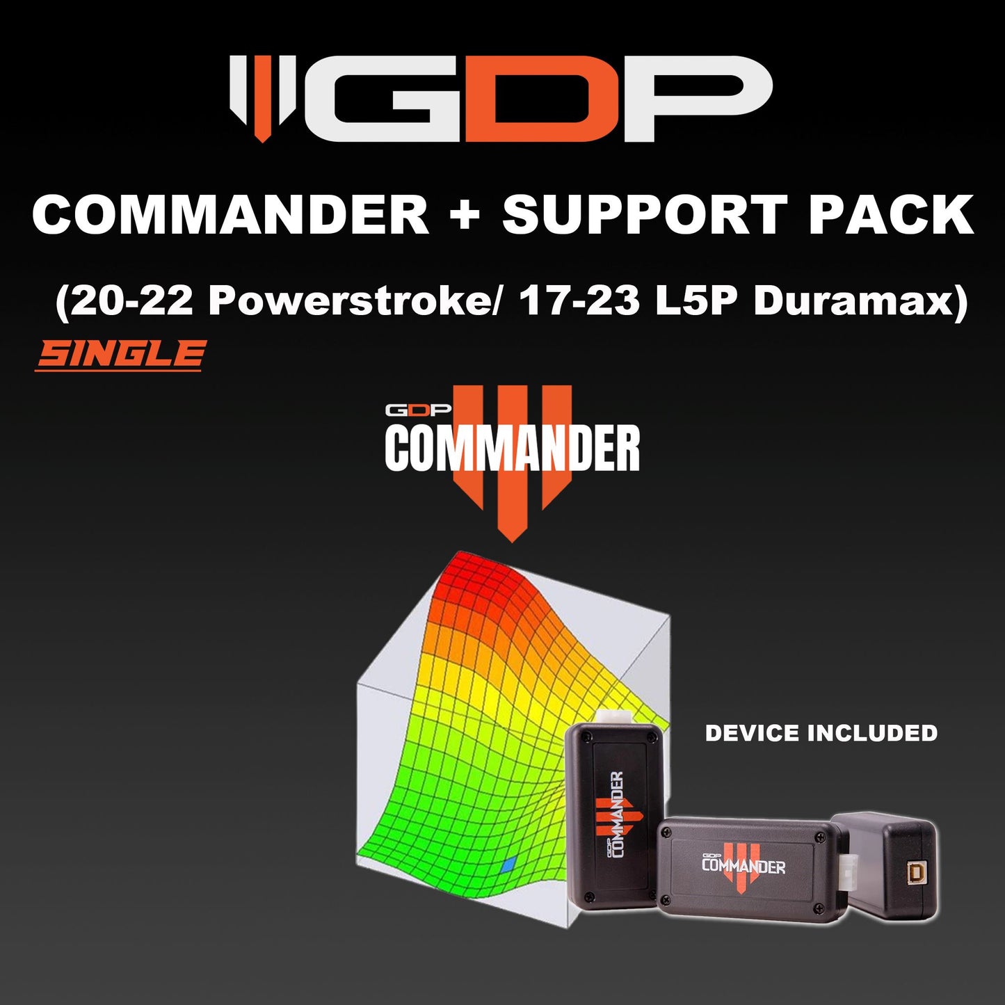 GDP Commander W/GDP Single Support Pack (2020+ 6.7L Powerstroke/2017+ Duramax L5P) Tune Package GDP 