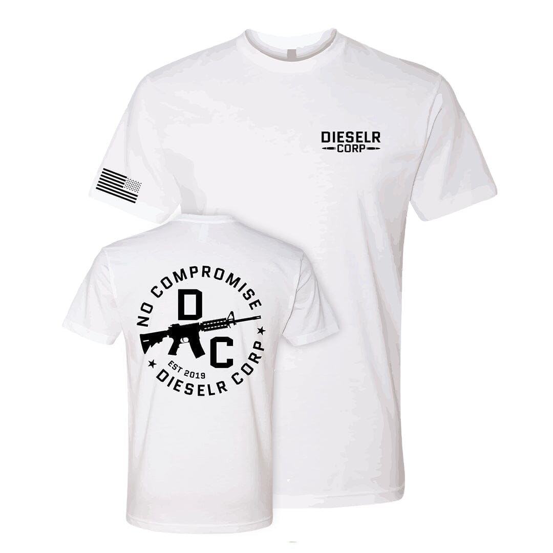 No Compromise Tee T-Shirt DSLR S White 