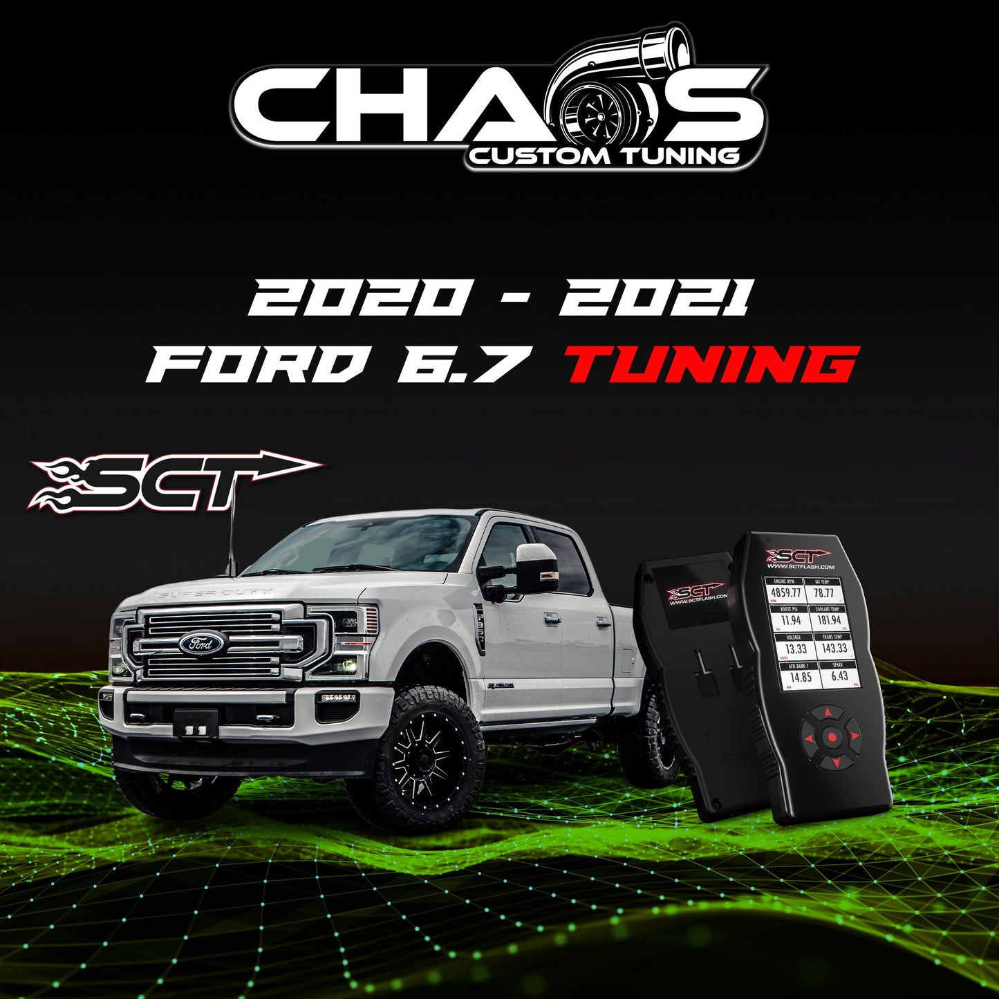 SCT X4 with CCT Tune Files (2020-2021 Powerstroke 6.7L) Tune Files Chaos Custom Tuning 