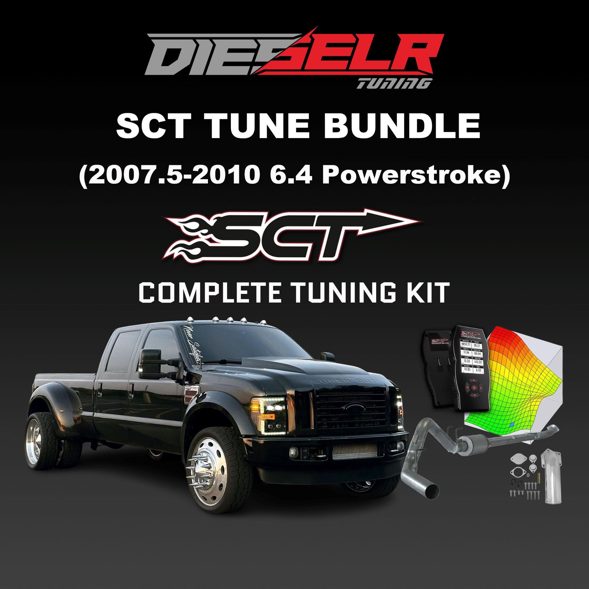 SCT Bundle (2007.5-2010 Powerstroke 6.4L) Bundle DIESELR Tuning 