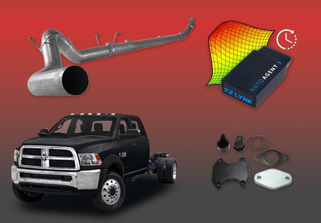 DIESELR 6.7L RAM Cummins All-In-One Kit (2013–2018) - Cab&Chassis All In One Kit (Basic) DIESELR Corp Single Tune (Limited 4 Week Support Package) Dieselr EGR Kit Dieselr 5-inch Aluminized Turbo Back Single without Muffler (Cab & Chassis)