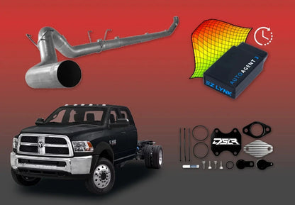 DIESELR 6.7L RAM Cummins All-In-One Kit (2013–2018) - Cab&Chassis All In One Kit (Basic) DIESELR Corp Single Tune (Limited 4 Week Support Package) Dieselr Signature EGR Kit Dieselr 5-inch Aluminized Turbo Back Single without Muffler (Cab & Chassis)