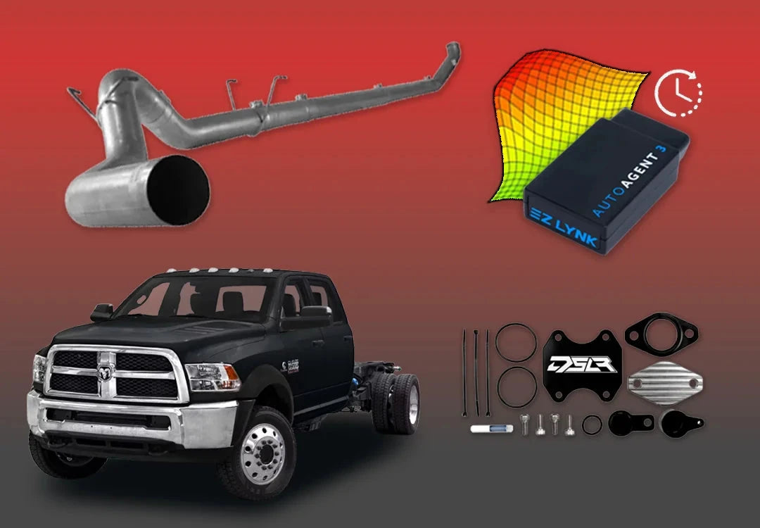 DIESELR 6.7L RAM Cummins All-In-One Kit (2013–2018) - Cab&Chassis All In One Kit (Basic) DIESELR Corp Single Tune (Limited 4 Week Support Package) Dieselr Signature EGR Kit Dieselr 5-inch Stainless Steel Turbo Back Single without Muffler (Cab & Chassis)