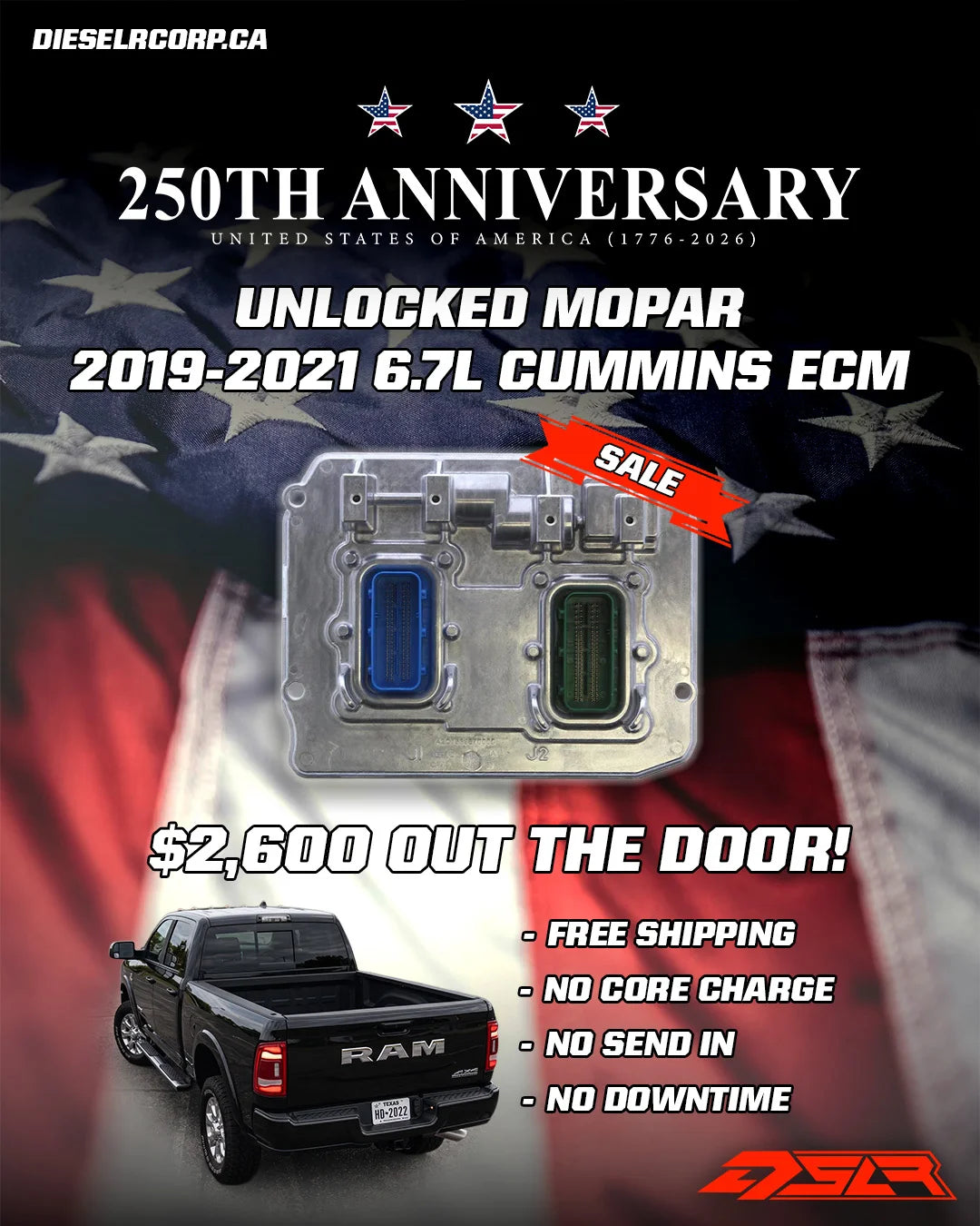 Mopar Cummins ECM $2,600 out the door — 2019-2021 6.7L, ideal tunable swap for 2022-2024