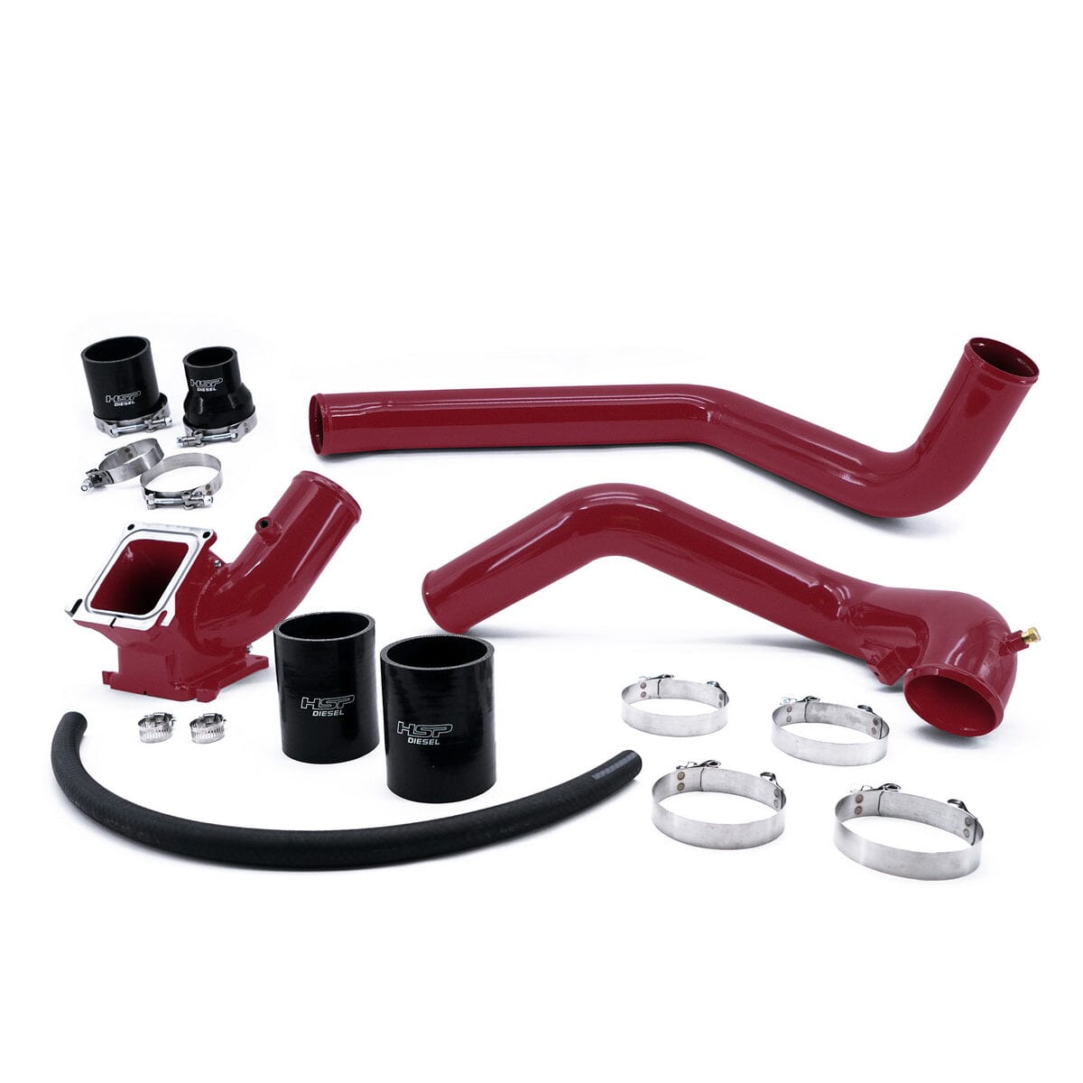 HSP Intercooler Charge Pipe Bundle (2006-2010 Chevrolet / GMC) Intercooler Pipes HSP Diesel Candy Red 
